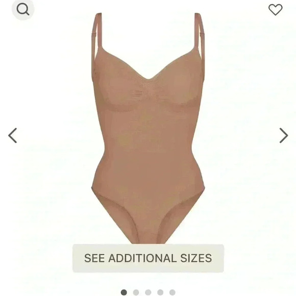 COPY - SKIMS Adjustable Straps Seamless Sculpt Compression Thong Bodysuit Size … - Picture 3 of 7